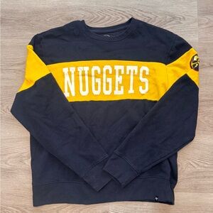 47 Brand Denver Nuggets Blue and Yellow Crewneck Sweater
